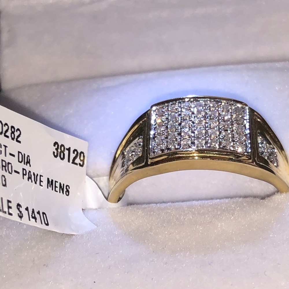 Mens real diamond real gold 10k wedding band FREE APPRAISAL NOT plated not fake!